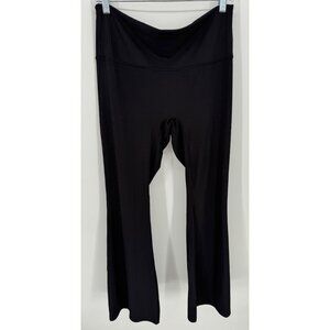 All in Motion Black Ribbed Mid Rise Flare Yoga Pants